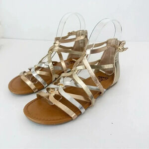 ART CLASS Target Rose Gold Silver‎ Strappy Gladiator Sandal Little Girls Size 3